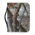 Jungle Hunting Camouflage Print Leather Bible Cover