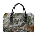 Jungle Hunting Camouflage Print Leather Duffel Bag