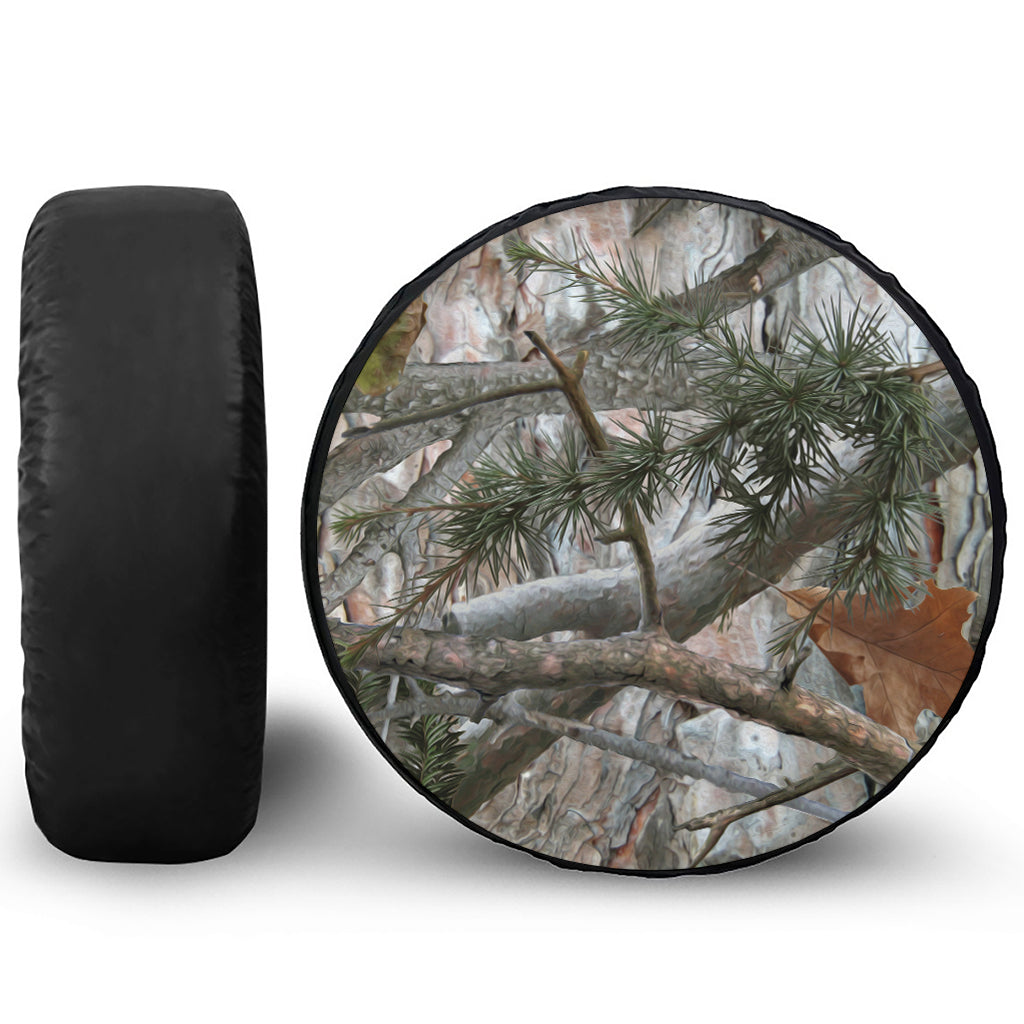 Jungle Hunting Camouflage Print Leather Spare Tire Cover