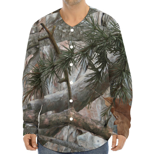 Jungle Hunting Camouflage Print Long Sleeve Baseball Jersey