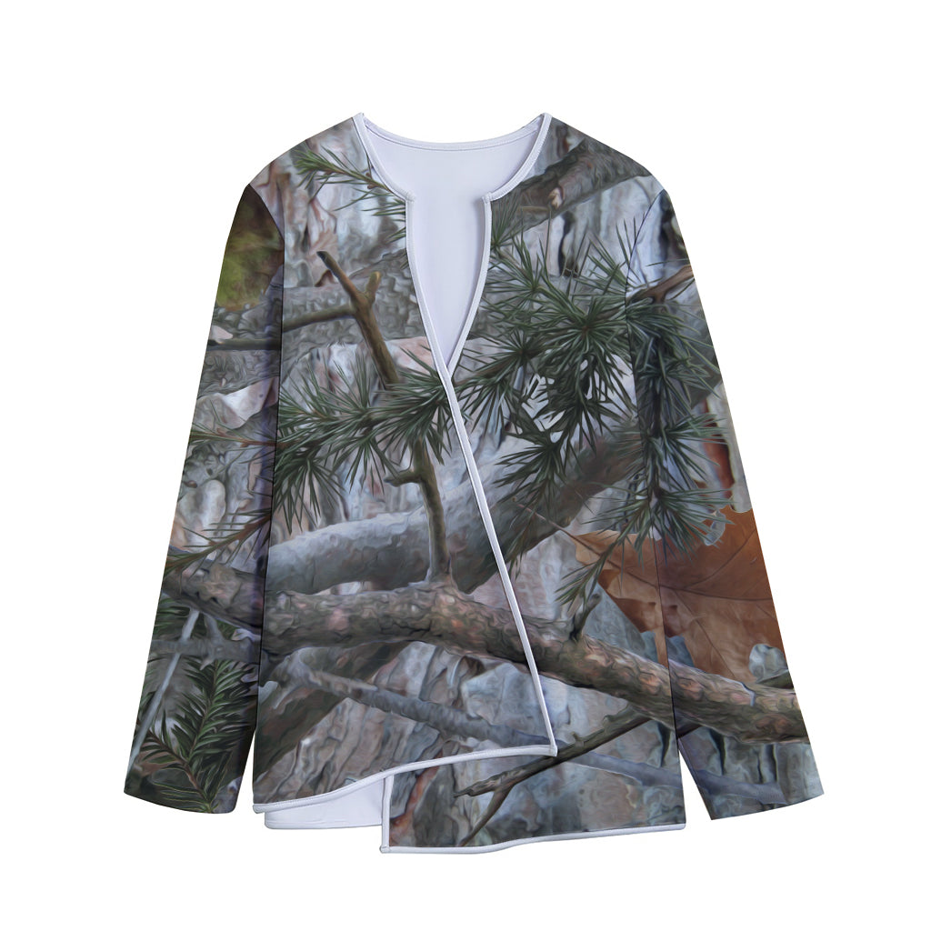 Jungle Hunting Camouflage Print Long Sleeve Short Coat