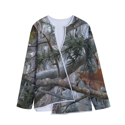 Jungle Hunting Camouflage Print Long Sleeve Short Coat