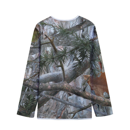 Jungle Hunting Camouflage Print Long Sleeve Short Coat