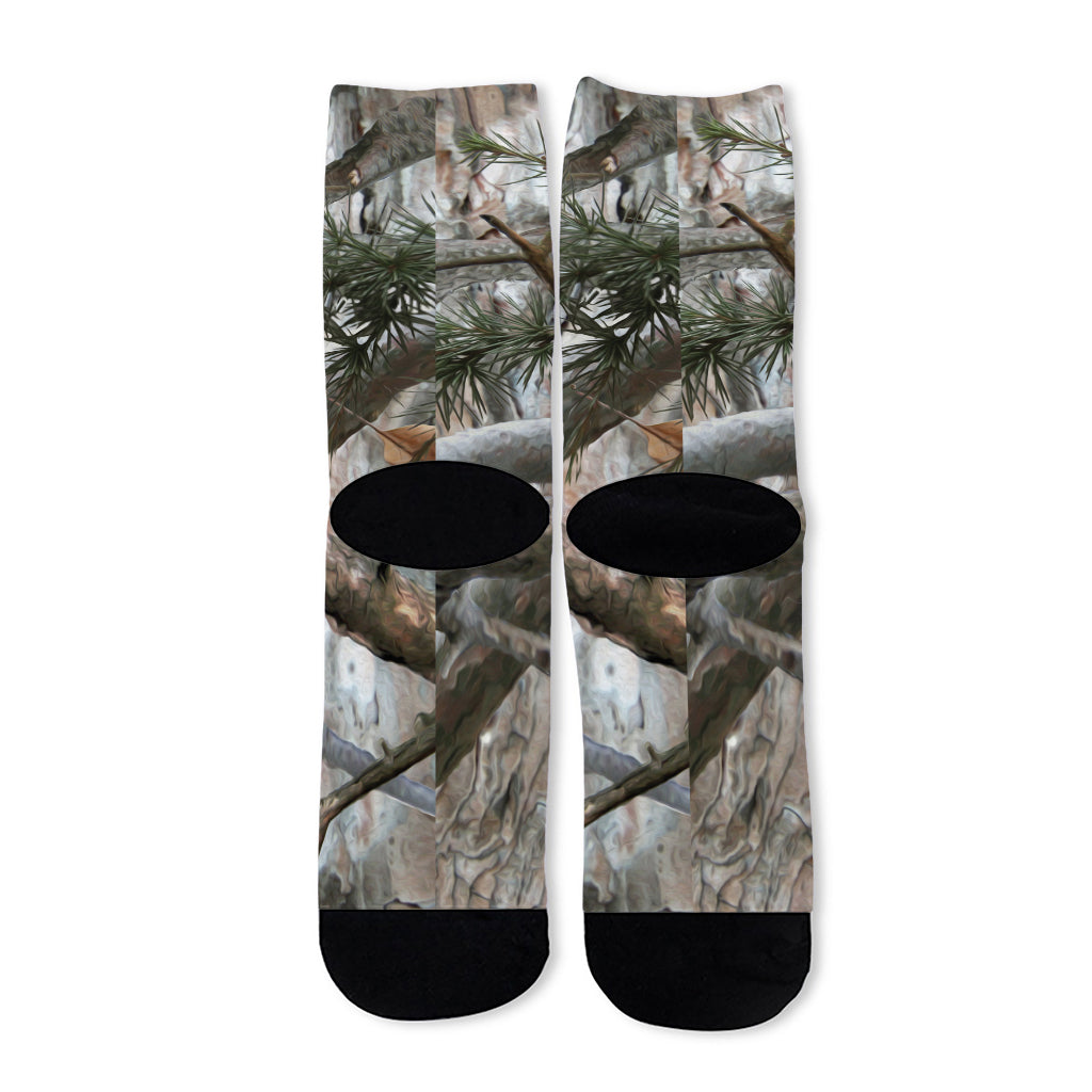 Jungle Hunting Camouflage Print Long Socks