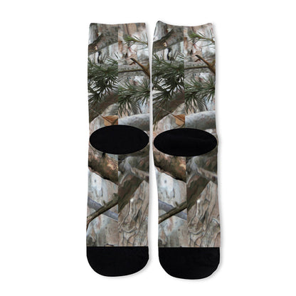 Jungle Hunting Camouflage Print Long Socks