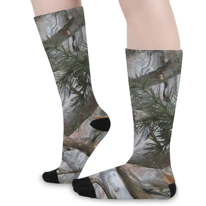 Jungle Hunting Camouflage Print Long Socks