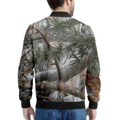 Jungle Hunting Camouflage Print Men's Bomber Jacket