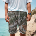 Jungle Hunting Camouflage Print Men's Cargo Shorts