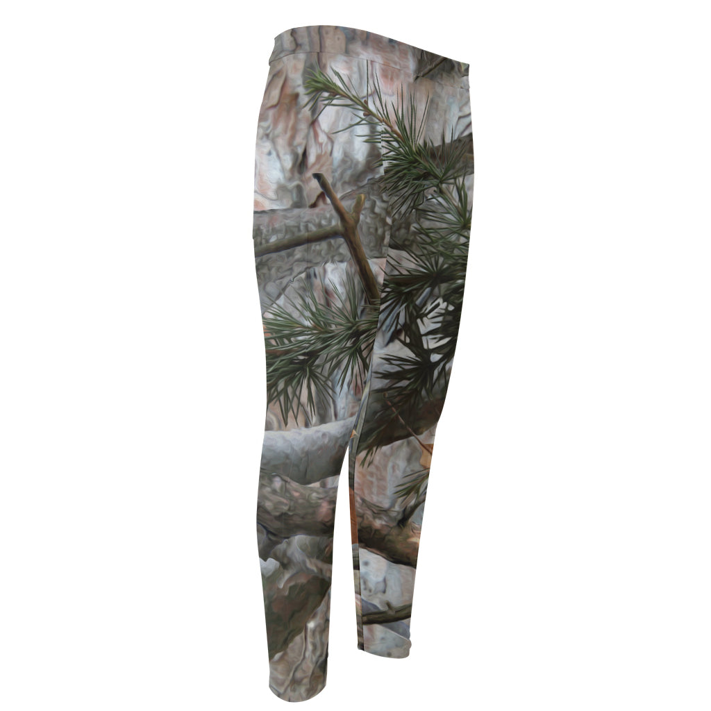 Jungle Hunting Camouflage Print Men's Compression Pants