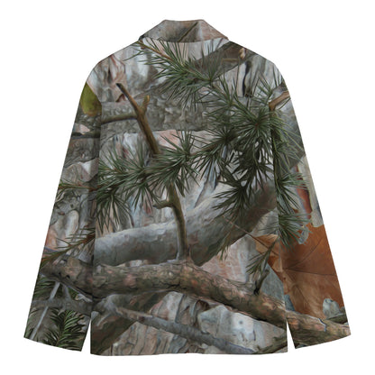 Jungle Hunting Camouflage Print Men's Cotton Blazer