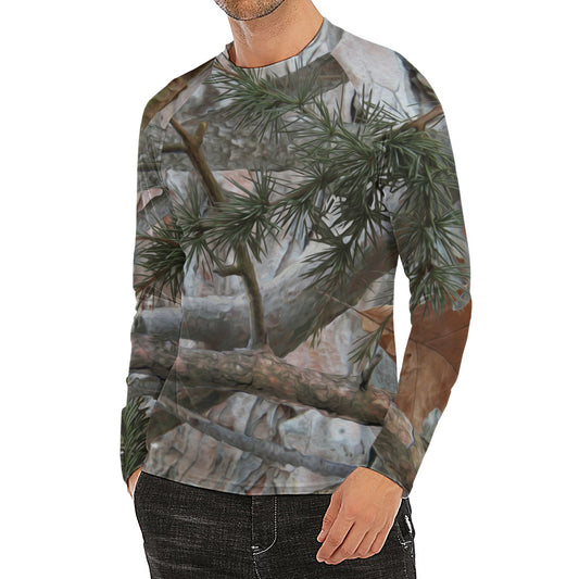 Jungle Hunting Camouflage Print Men's Long Sleeve Rash Guard