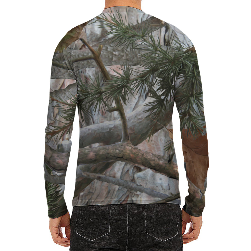 Jungle Hunting Camouflage Print Men's Long Sleeve Rash Guard