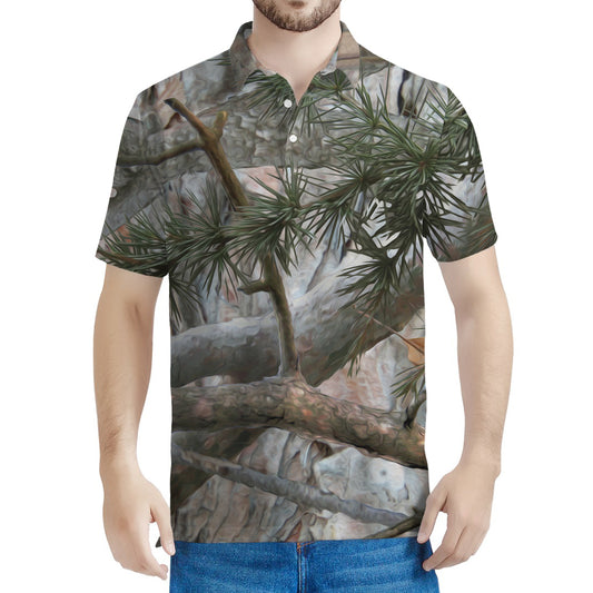 Jungle Hunting Camouflage Print Men's Polo Shirt