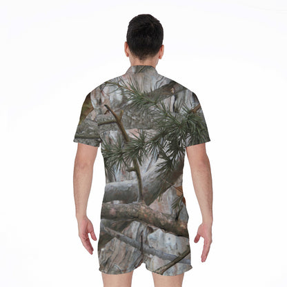 Jungle Hunting Camouflage Print Men's Rompers