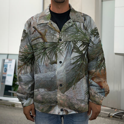 Jungle Hunting Camouflage Print Men's Shirt Jacket
