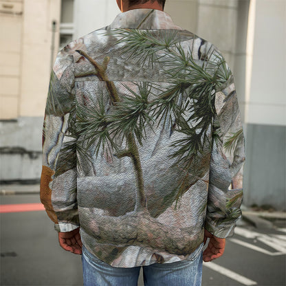 Jungle Hunting Camouflage Print Men's Shirt Jacket