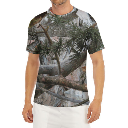 Jungle Hunting Camouflage Print Men's Short Sleeve Rash Guard
