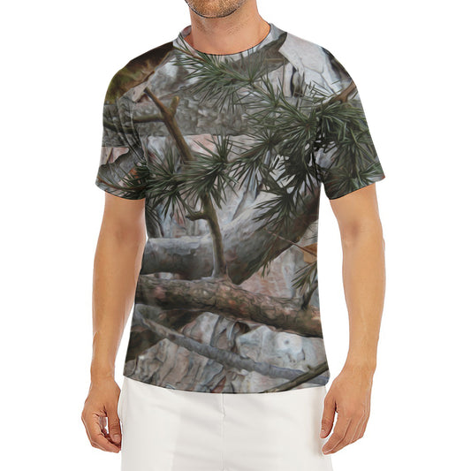 Jungle Hunting Camouflage Print Men's Short Sleeve Rash Guard
