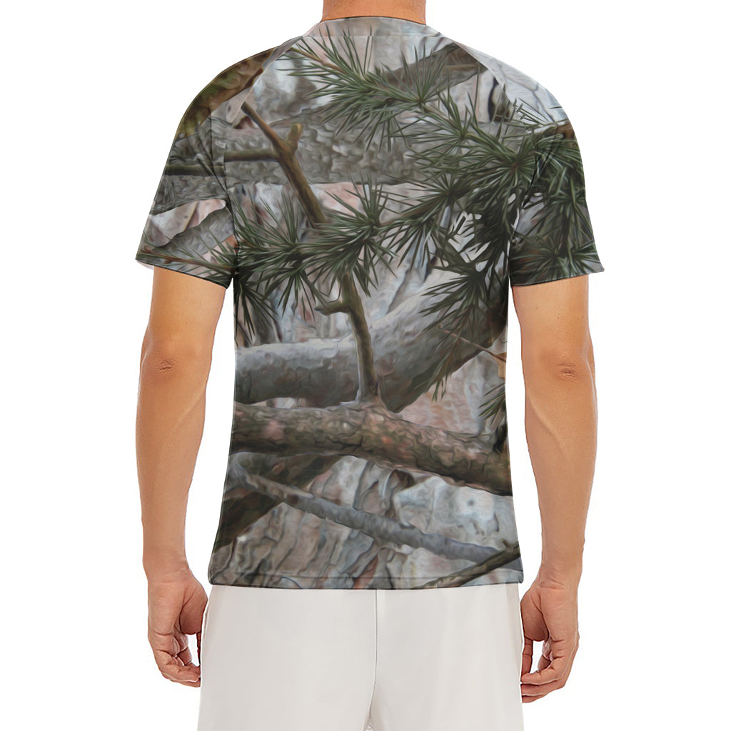 Jungle Hunting Camouflage Print Men's Short Sleeve Rash Guard