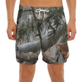 Jungle Hunting Camouflage Print Men's Split Running Shorts