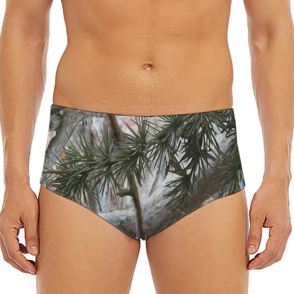 Jungle Hunting Camouflage Print Men's Triangle Swim Briefs