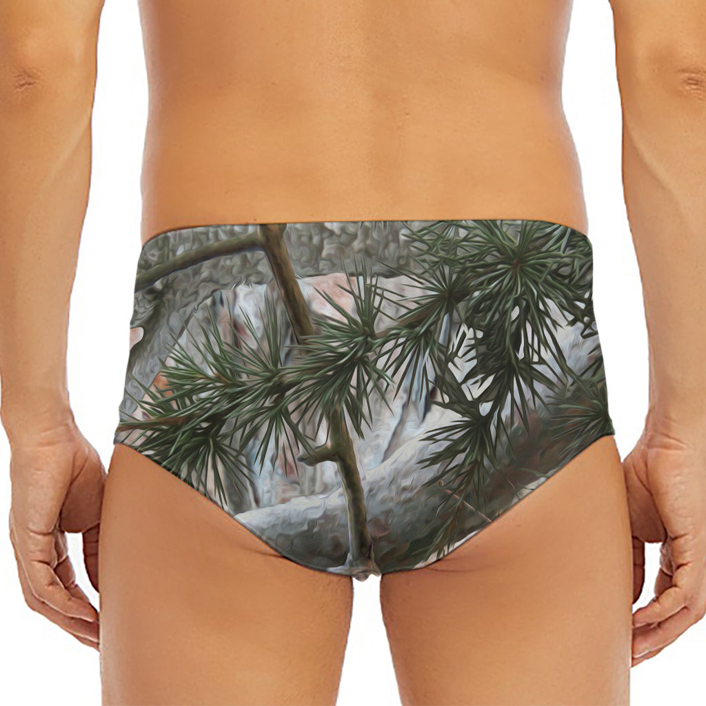 Jungle Hunting Camouflage Print Men's Triangle Swim Briefs
