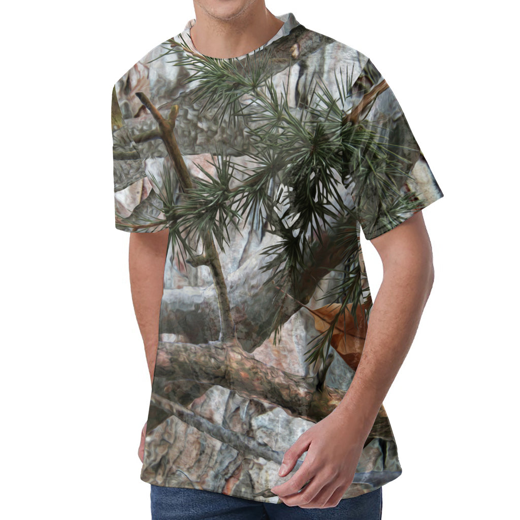 Jungle Hunting Camouflage Print Men's Velvet T-Shirt