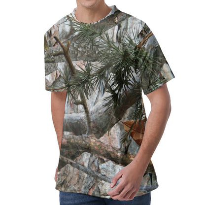 Jungle Hunting Camouflage Print Men's Velvet T-Shirt