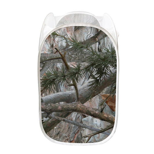 Jungle Hunting Camouflage Print Mesh Laundry Hamper