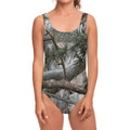 Jungle Hunting Camouflage Print One Piece Swimsuit