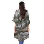 Jungle Hunting Camouflage Print Open Front Beach Cover Up