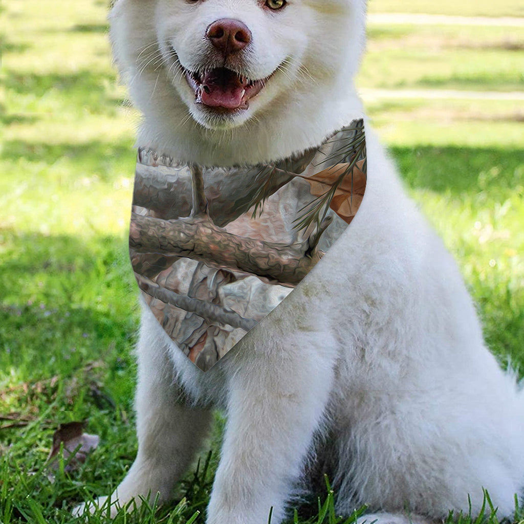 Jungle Hunting Camouflage Print Over The Collar Dog Bandana