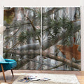 Jungle Hunting Camouflage Print Pencil Pleat Curtains