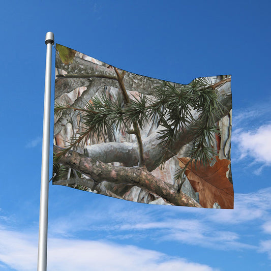 Jungle Hunting Camouflage Print Polyester Flag