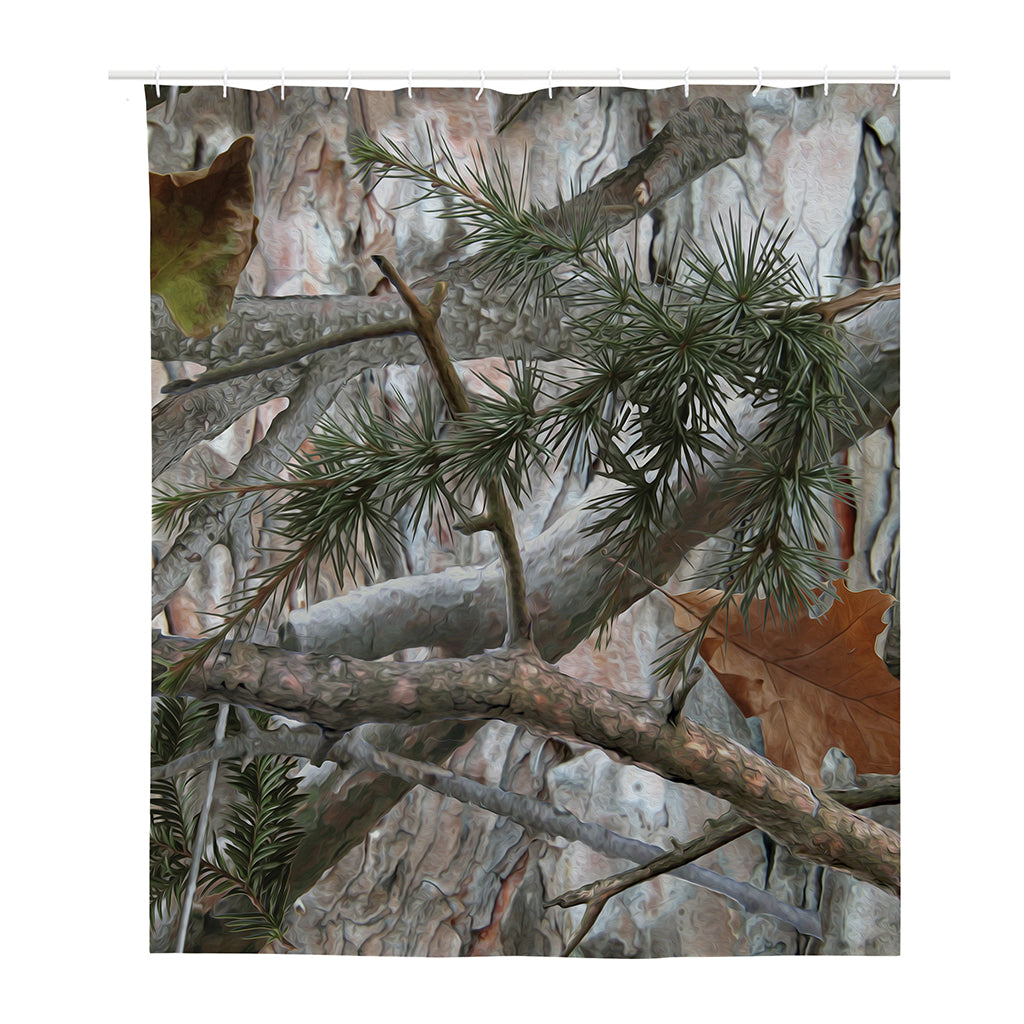Jungle Hunting Camouflage Print Polyester Shower Curtain