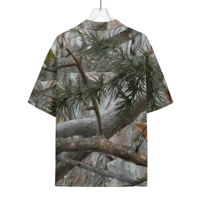 Jungle Hunting Camouflage Print Rayon Hawaiian Shirt