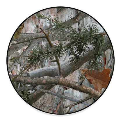 Jungle Hunting Camouflage Print Round Floor Mat
