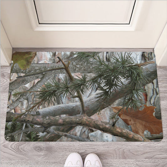 Jungle Hunting Camouflage Print Rubber Doormat