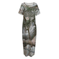 Jungle Hunting Camouflage Print Short Sleeve Long Nightdress
