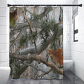 Jungle Hunting Camouflage Print Shower Curtain