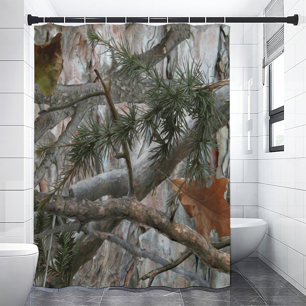 Jungle Hunting Camouflage Print Shower Curtain