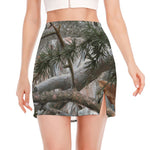 Jungle Hunting Camouflage Print Side Slit Mini Skirt