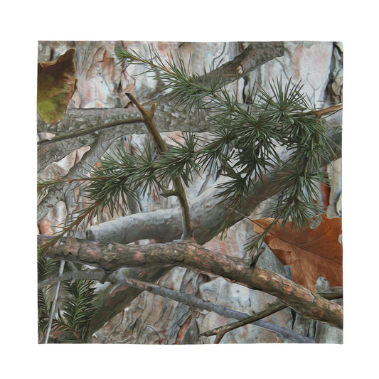 Jungle Hunting Camouflage Print Silk Bandana