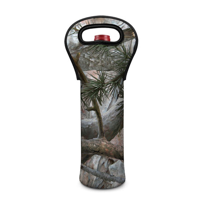 Jungle Hunting Camouflage Print Single Neoprene Wine Tote