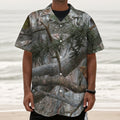 Jungle Hunting Camouflage Print Textured Short Sleeve Shirt