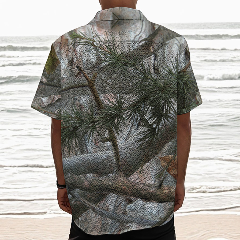 Jungle Hunting Camouflage Print Textured Short Sleeve Shirt