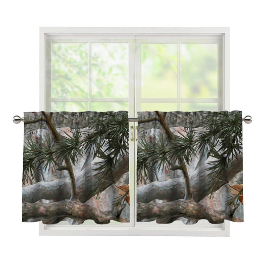 Jungle Hunting Camouflage Print Tier Curtains