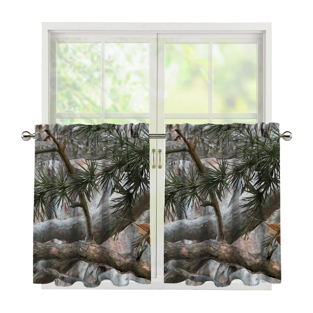 Jungle Hunting Camouflage Print Tier Curtains