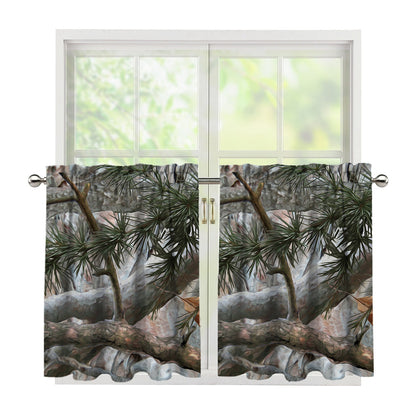 Jungle Hunting Camouflage Print Tier Curtains