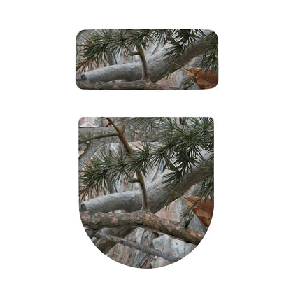 Jungle Hunting Camouflage Print Toilet Lid And Tank Cover Set